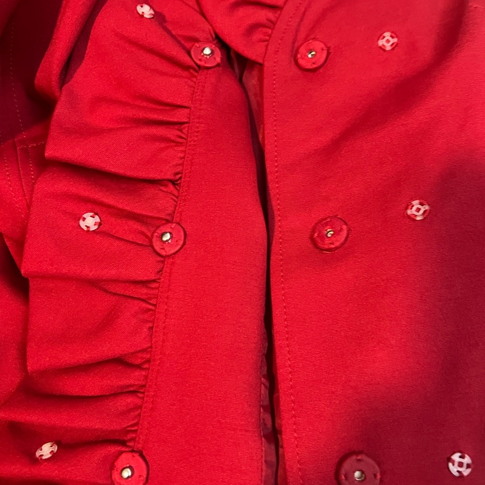 Ruffle Trimmed Statement Blazer - image 4